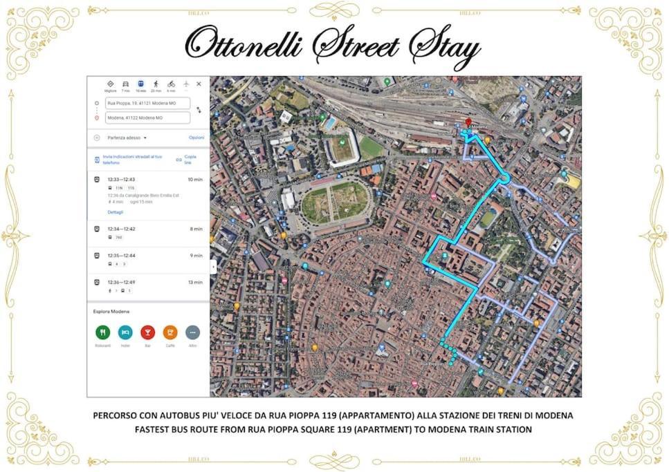 Ottonelli Street Stay- Wifi Fibra Free Tra Storchi & Centro Storico Modena Exteriér fotografie